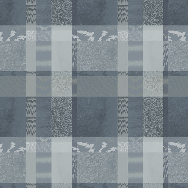 Nappe carrée pur coton gris 180x180 cm MILLE MATIERES ORAGE