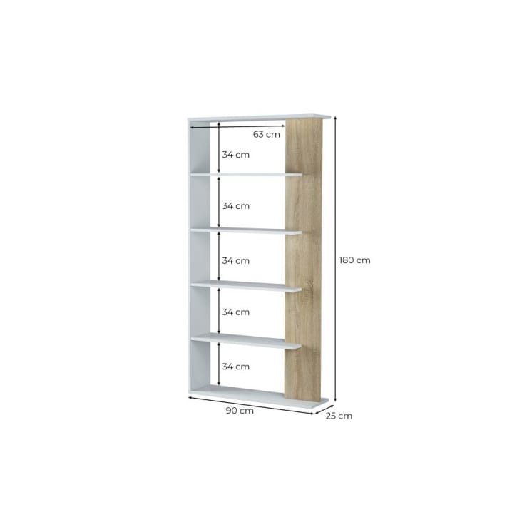 Libreria divisoria - A180 cm - Grigia LORAS