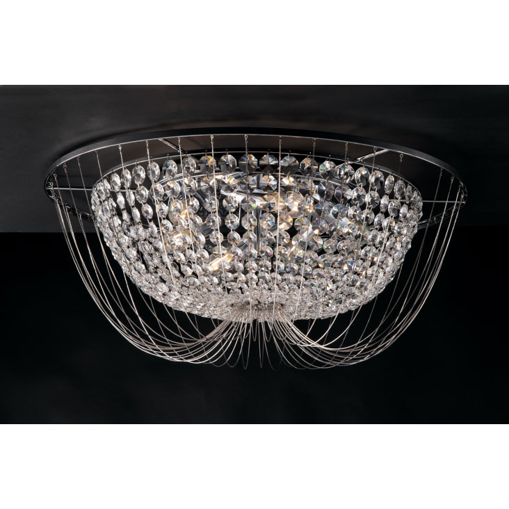 Plafoniera In Metallo Moderna Tela Bianco Led | Leroy Merlin