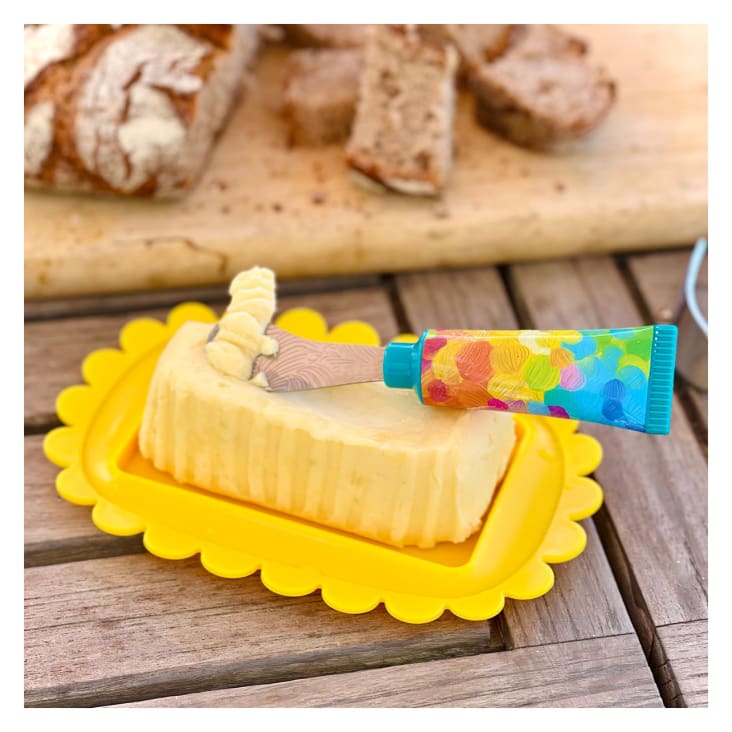 Kesper 31254 Lot De 5 Planches à Petit-déjeuner Rectangulaires En Mélamine Avec Rayures Multicolore 23,5 X 14,5 X 0,4 Cm