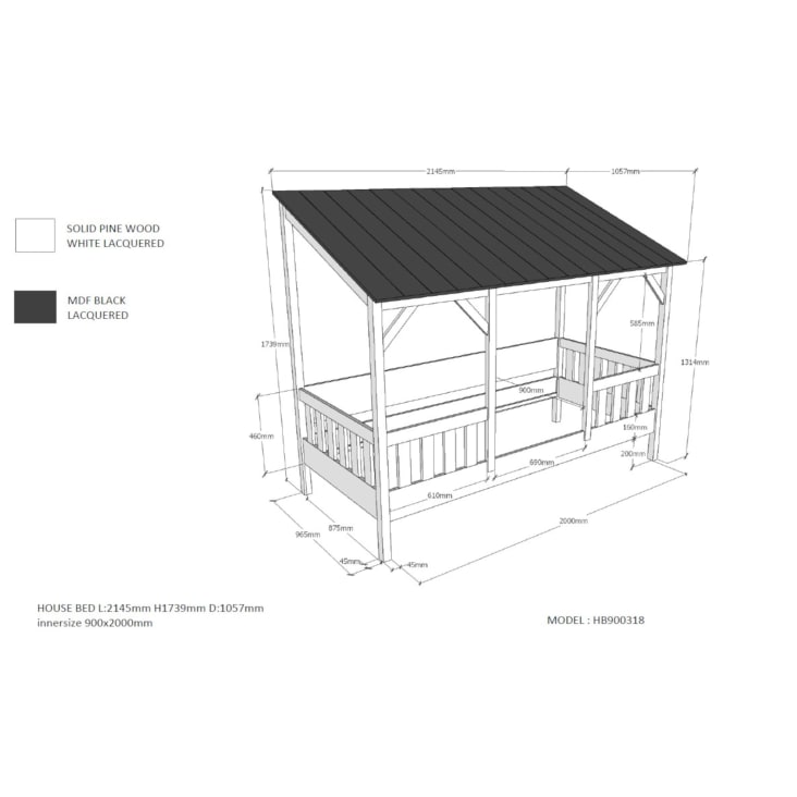 Lit Cabane Avec Toit Et Sur Piloti Blanc Housebeds Vipack