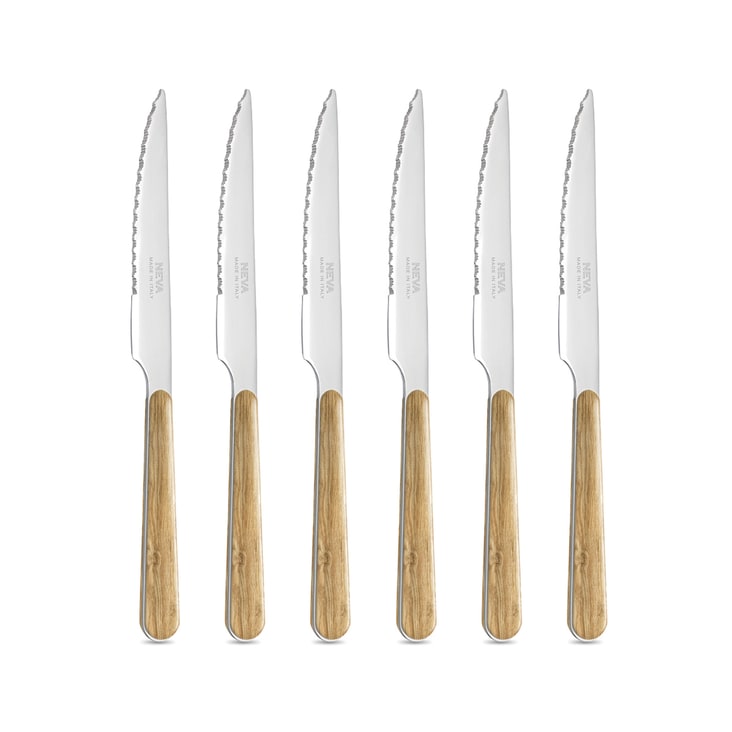 Set 6 coltelli da bistecca Elegance in acciaio bianco - Berkel