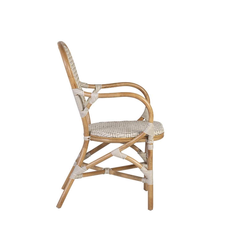 Set de 2 fauteuils en rotin blanc-Bistro cropped-3