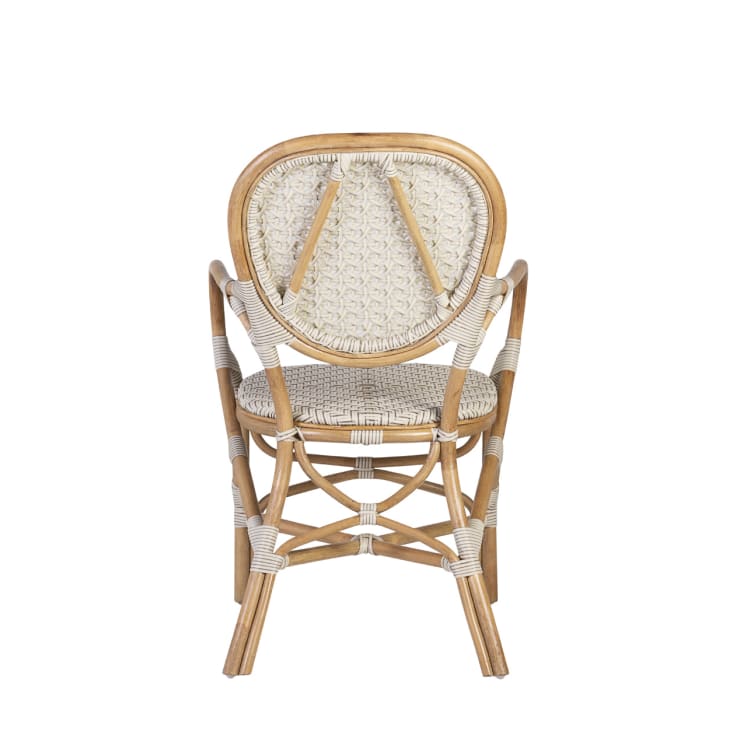 Set de 2 fauteuils en rotin blanc-Bistro cropped-4