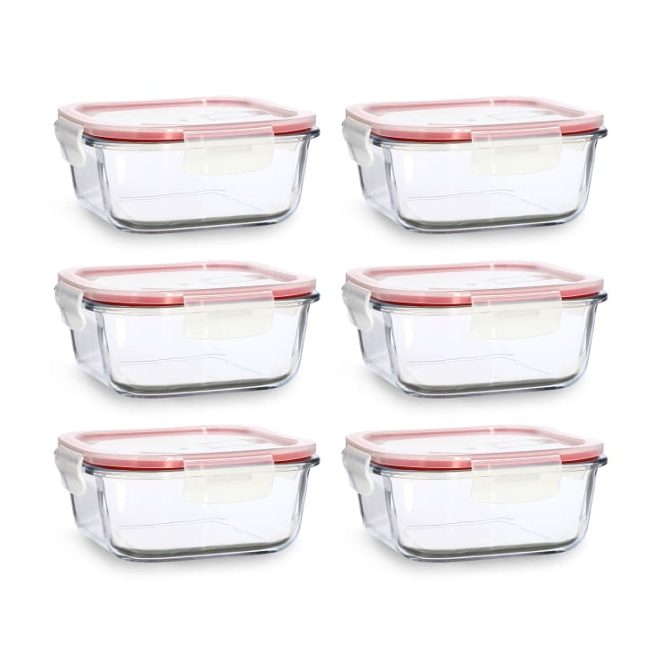 Lot de 6 boîtes hermétiques 800ml en verre Clementine Maisons du Monde