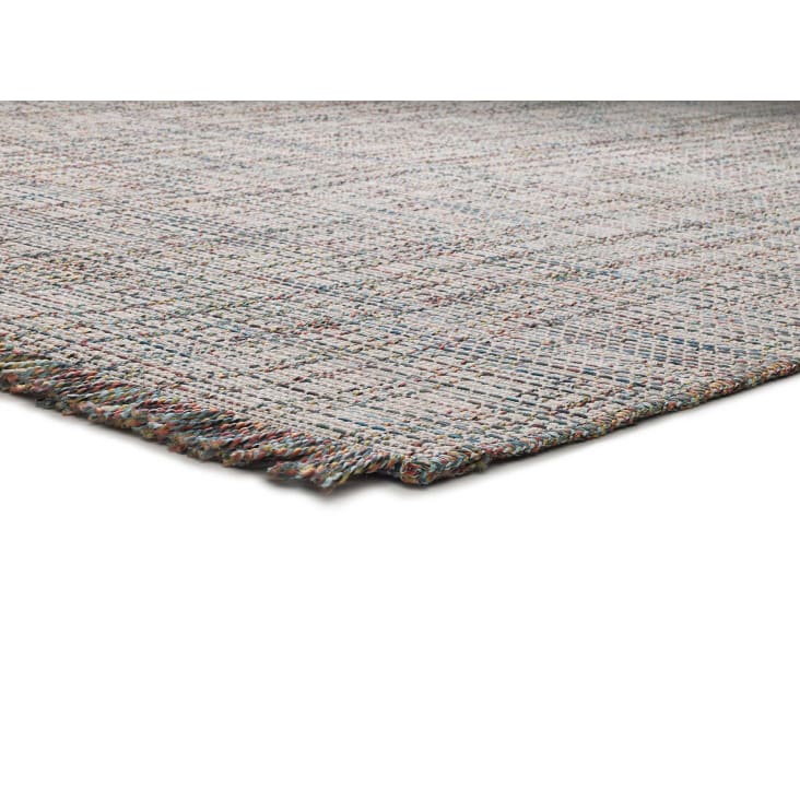 Teppich für den Außenbereich mit Fransen in neutralen Tönen, 77X150cm