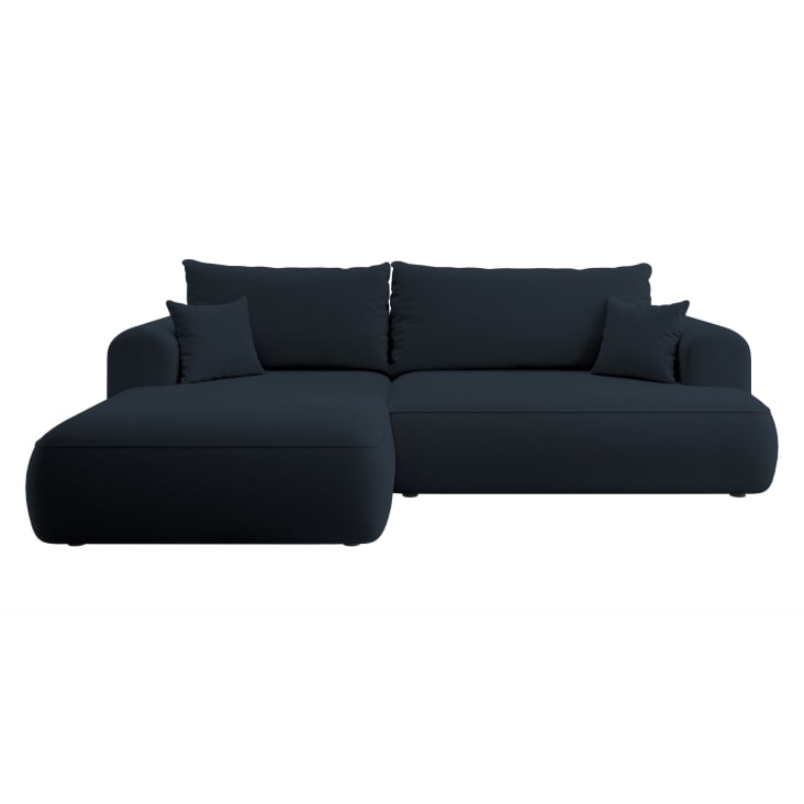 Canapé D'angle Convertible WADE 3 Places – Bleu – HAPPY GARDEN – Neuf