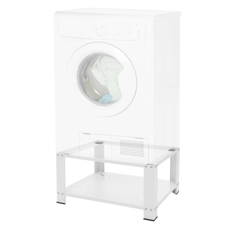 Armadio per lavatrice da bagno bianco 62,5 x 25 x 190 cm