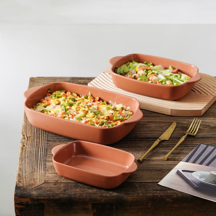 Plat à four en grès terracotta 22x13,5cm Octave | Maisons du Monde