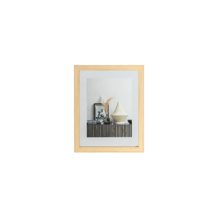 Grande cornice per foto in legno beige 40x50 Blake