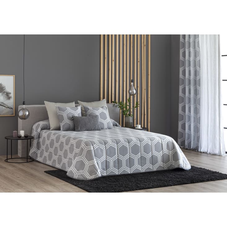 Edredón confort acolchado 200 gr jacquard beige cama 105 (190x265 cm) LAZOS