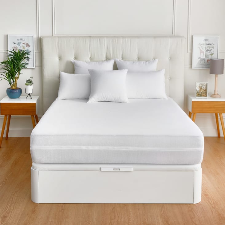Protector de colchón Naturals Blanco Cama de 135 (135 x 190/200 cm)