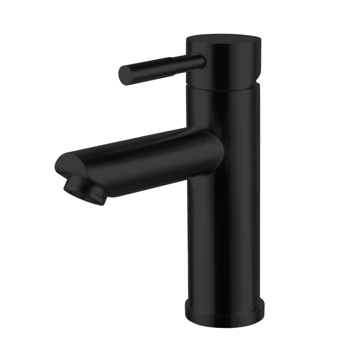 Meuble simple vasque 60cm  Noir +vasque+robinet noir+miroir+colonne-Sorrento cropped-9
