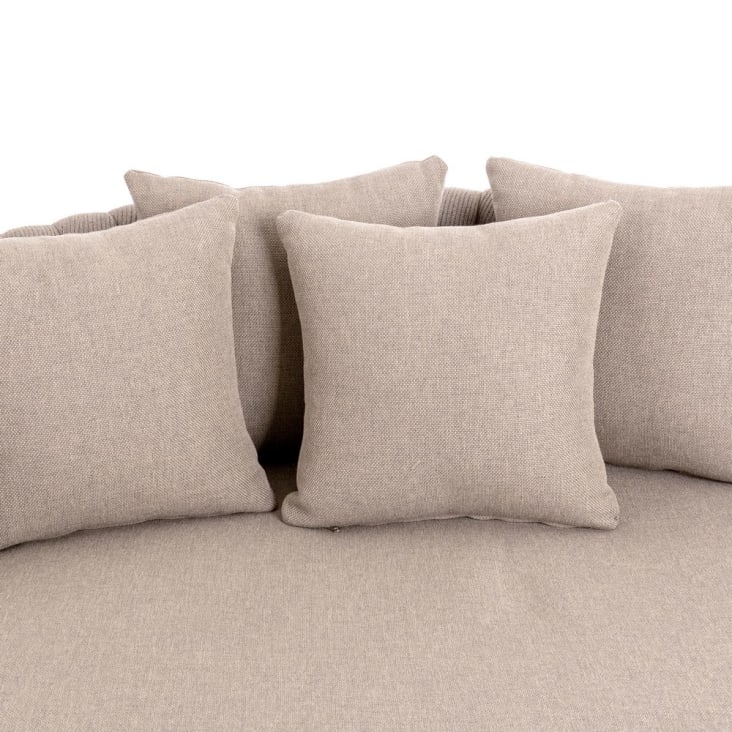 Sofá de jardín redondo Rebecca marrón de aluminio y olefin Maisons du Monde