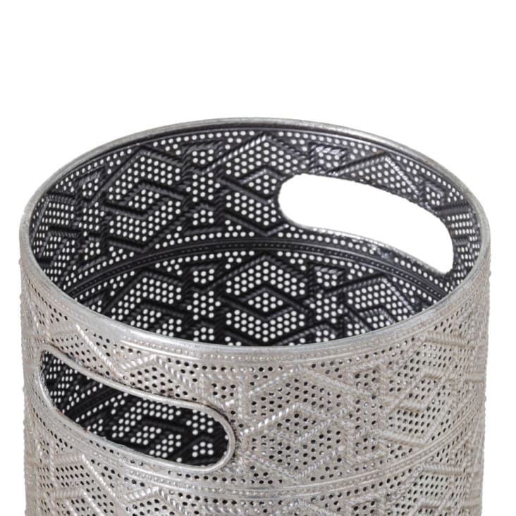 Paragüero metálico blanco Padova de 1 percha integrada color gris. Ø36x50  cm. — MadeDesign