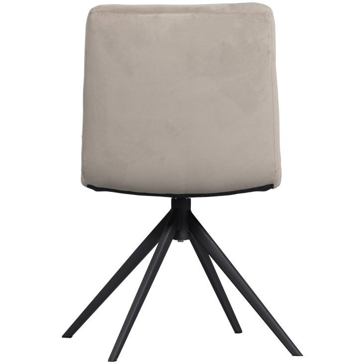 Chaise de table pivotant en velours sable-Vinny cropped-10