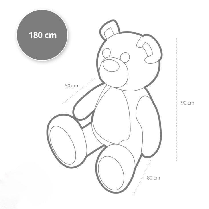 Peluche gigante orso Teddy, da 50 cm, idea regalo