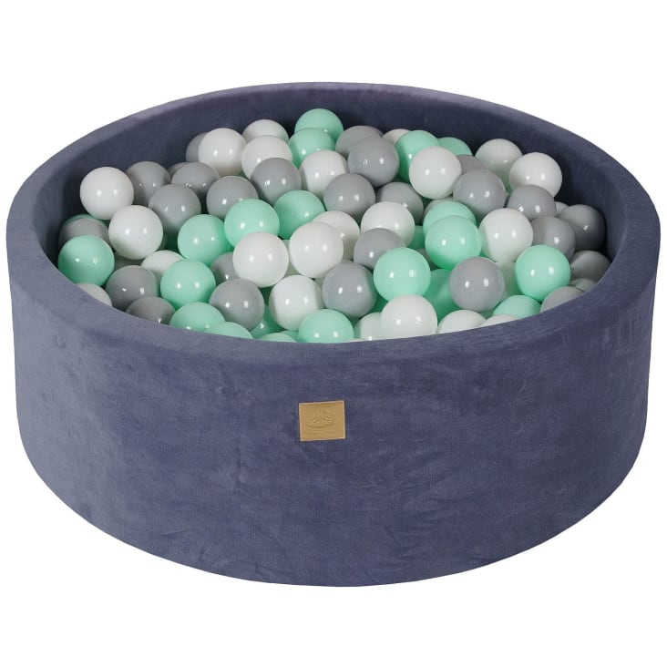 MeowBaby - Piscina redonda de bolas gris 90 x 30 cm con 200 bolas  blanco/gris/verde, MeowBaby