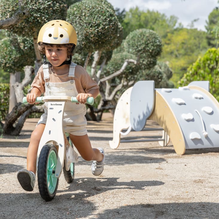 Casco infantil regulable de plástico reciclado gris