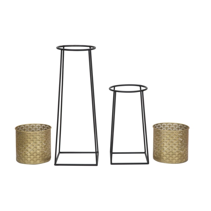 Spetebo Set di 2 Portafiori in Metallo, per Esterni, 58/37 cm