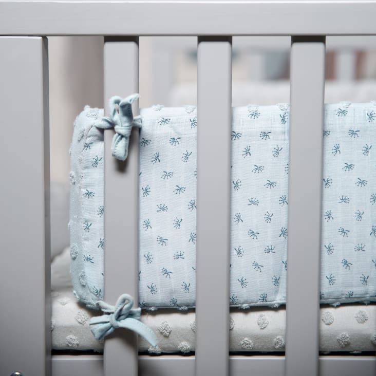 Tour de lit bébé 60x120 et 70x140 en coton bio bleu-LIL PLANET cropped-3