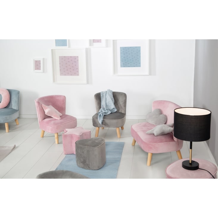 Poltrona Per Bambini Lil Sofa In Velluto | Con Piedini In Legno, Dai 18 Mesi, Rosa - Foto 10