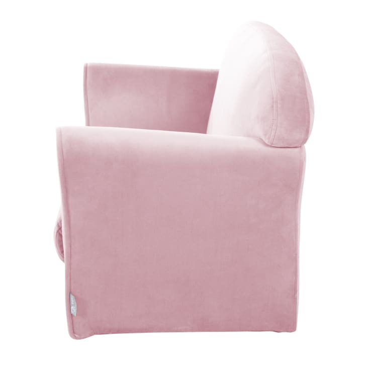 Divanetto Bambini In Velluto Rosa 100x50x26 Cm - Morbido E Carino Per Cameretta - Foto 4