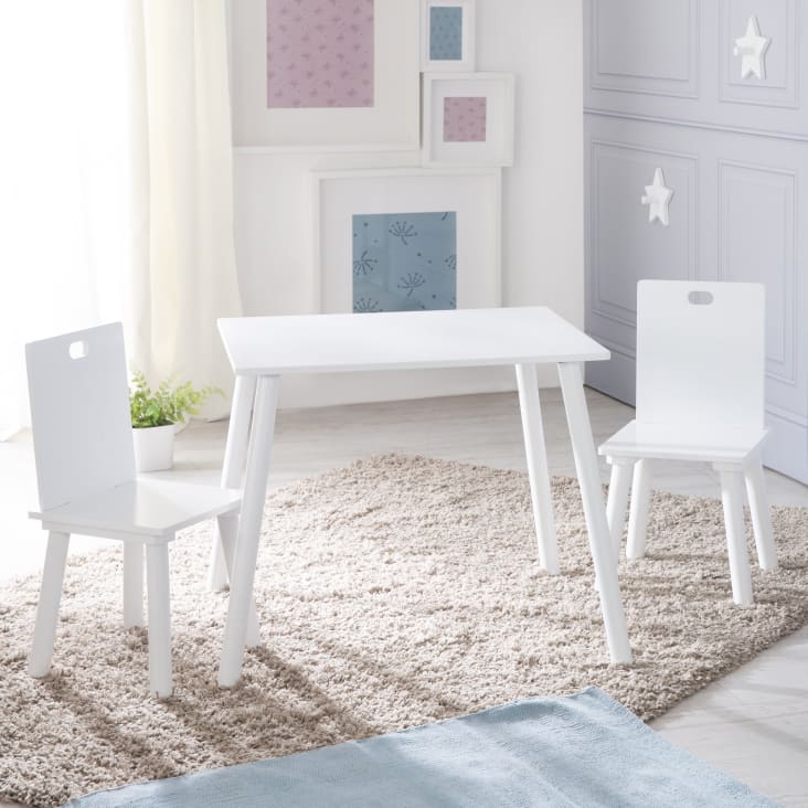 Kindersitzgruppe, 1 2 du | Maisons weiß Tisch, Monde Stühle und