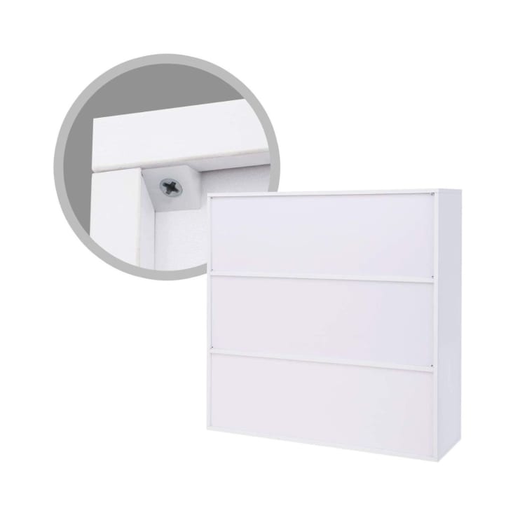 Libreria VASAGLE A 3 Ripiani Con Ante - 97.5x29x97.5 Cm, Bianco Nuvola - Per Soggiorno, Studio, Portaoggetti - Capacità 15 Kg Per Ripiano - Foto 10