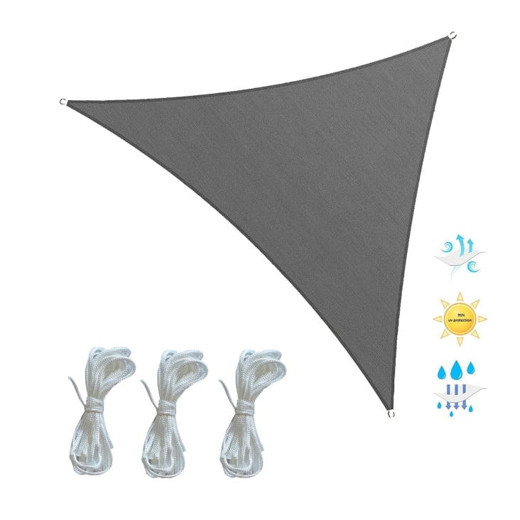 Toile d'ombrage triangulaire 3,6x3,6x3,6 polyéthylène gris-SOLE cropped-4