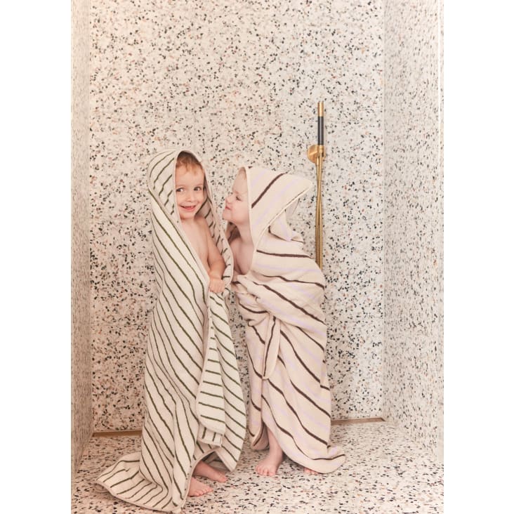 Serviette de bain blanc en coton organique H100x100cm-Raita cropped-5