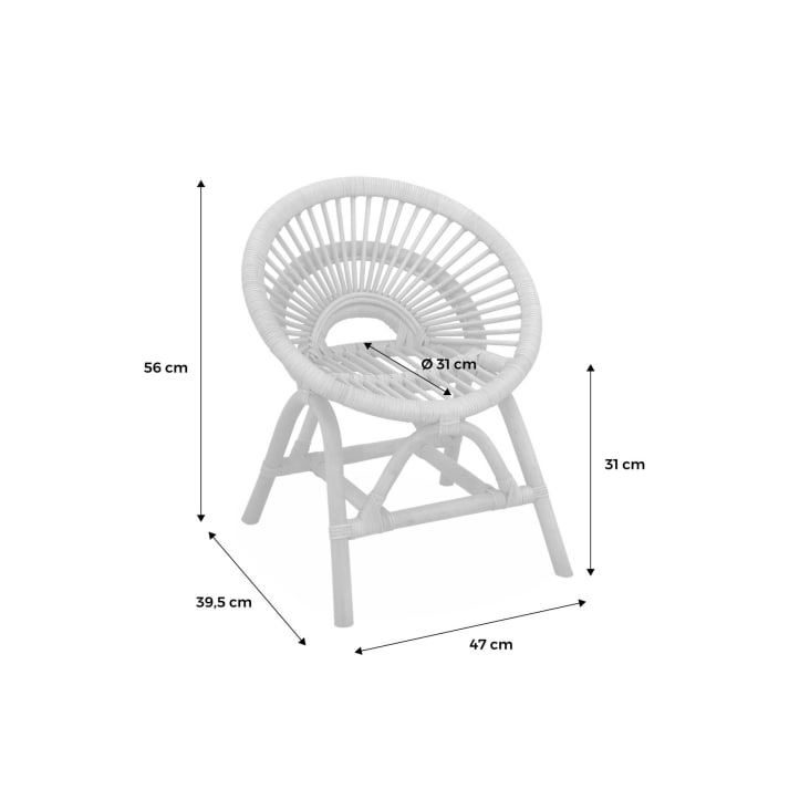 Kinderstuhl aus Rattan Natur Maeva Maisons du Monde