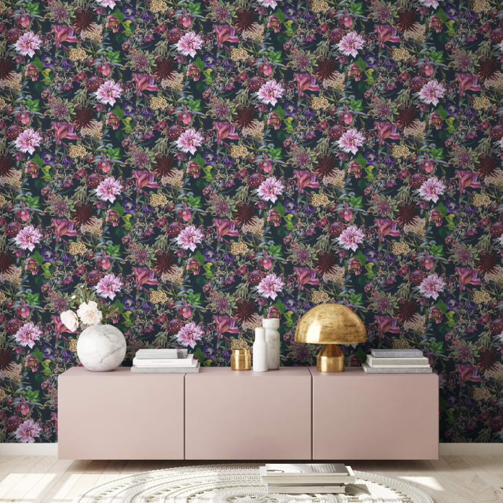 DREAM Florale du | Monde Maisons mehrfarbig 10,05 und Tapete, FLOWERY x 0,53 m grün, m