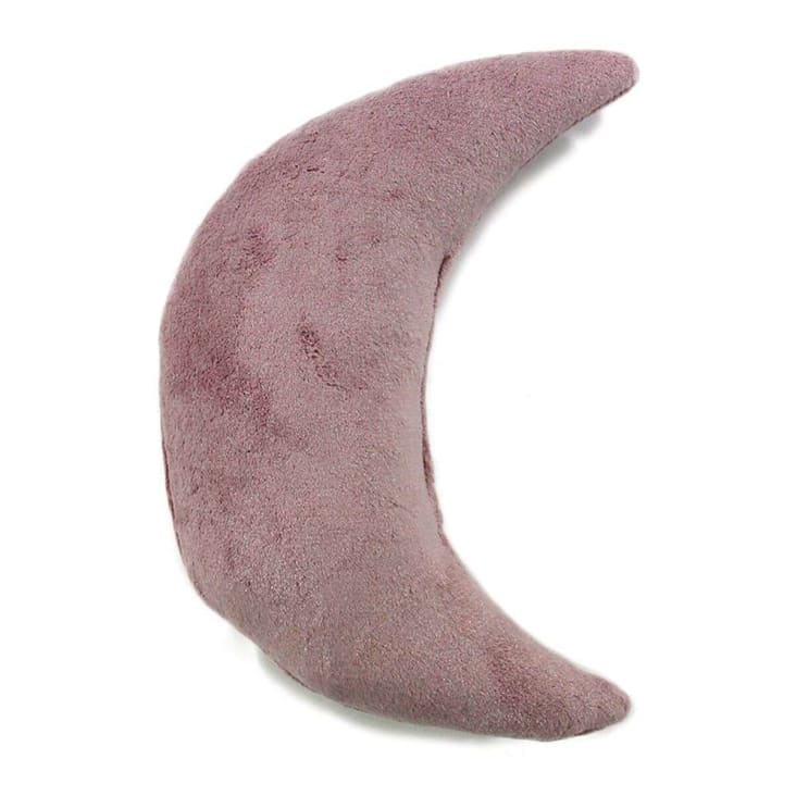 Coussin Lune étoile Peluche – 45 Cm – Jaune, Doux – Déco Chambre, Canapé – Cadeau Enfant
