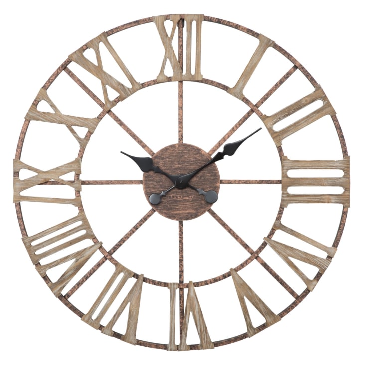 Orologio da parete in metallo marrone Ø cm 71,5x4 PLUS
