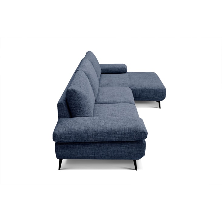 Canapé d'angle droit 4 places tissu bleu-Mello cropped-5