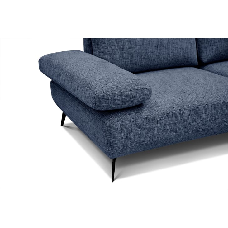 Canapé d'angle droit 4 places tissu bleu-Mello cropped-7