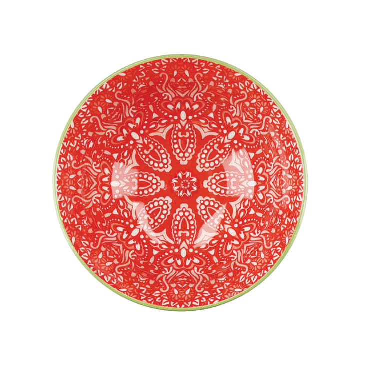 Lot De 4 Bols En Céramique Amalfi Citron - Peints à La Main, Motif Feuilles Et Fleurs - Capacité 150 Ml - Couleur Jaune Et Vert - Non Lavable Au Lave-vaisselle