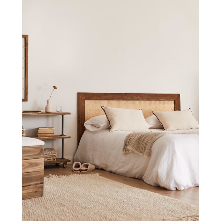 Cabecero de cama de madera para cama de 90 cm en color beige Haydé