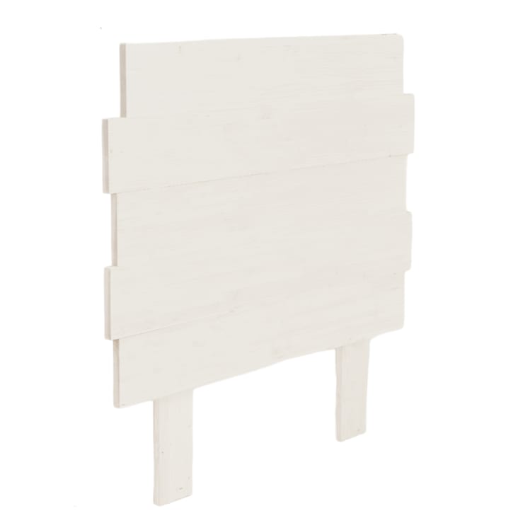 Tête de lit en bois d'épicéa pour lit de 180 cm couleur blanc-Siara cropped-4