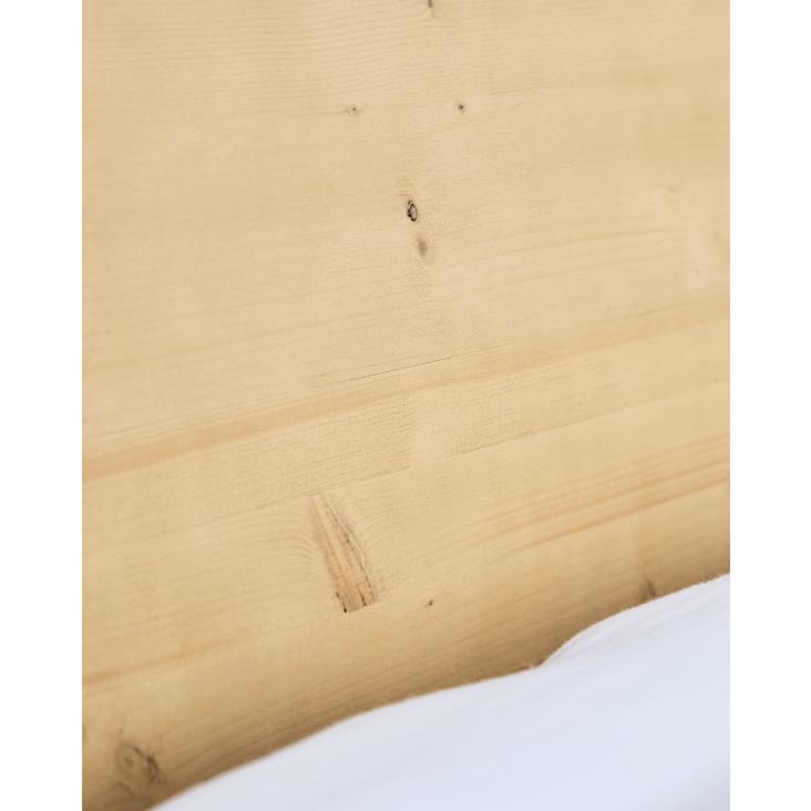 Tête de lit en bois d'épicéa pour lit de 180 cm couleur blanc-Siara cropped-5