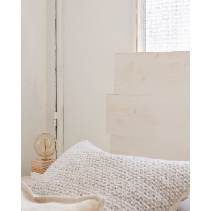 Cabecero en madera reciclada para cama de 135, 150 y 160 color gris Turín