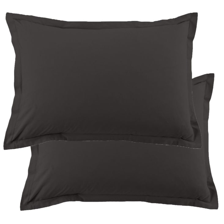LOT DE 2 TAIES D'OREILLER EN COTON NORMA INDIGO : Taie