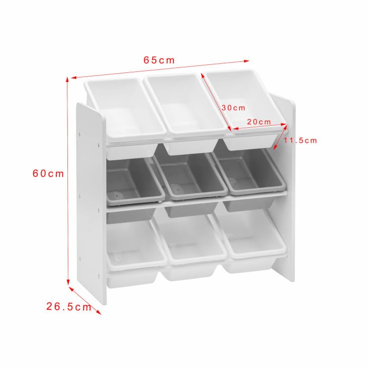 Organiseur de tiroir en plastique - 4, 9 et 16 compartiments