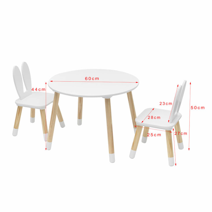 AUFUN Tavolo per bambini con set di 4 sedie, dinette per bambini
