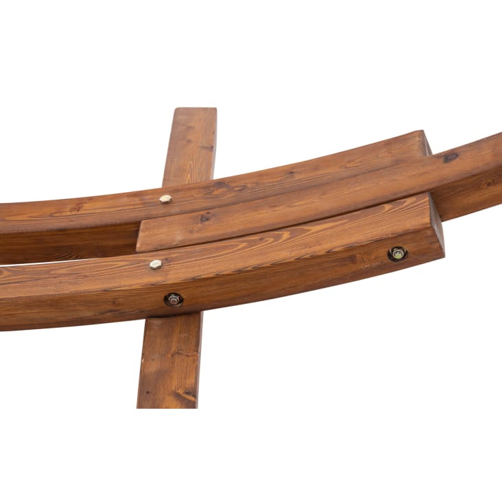 Hamac avec cadre en bois voile en tissu Crème-MIRAMAR cropped-8
