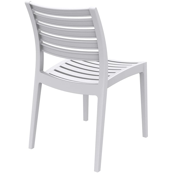 Chaises de jardin Empilable en plastique Blanc-Ares cropped-4