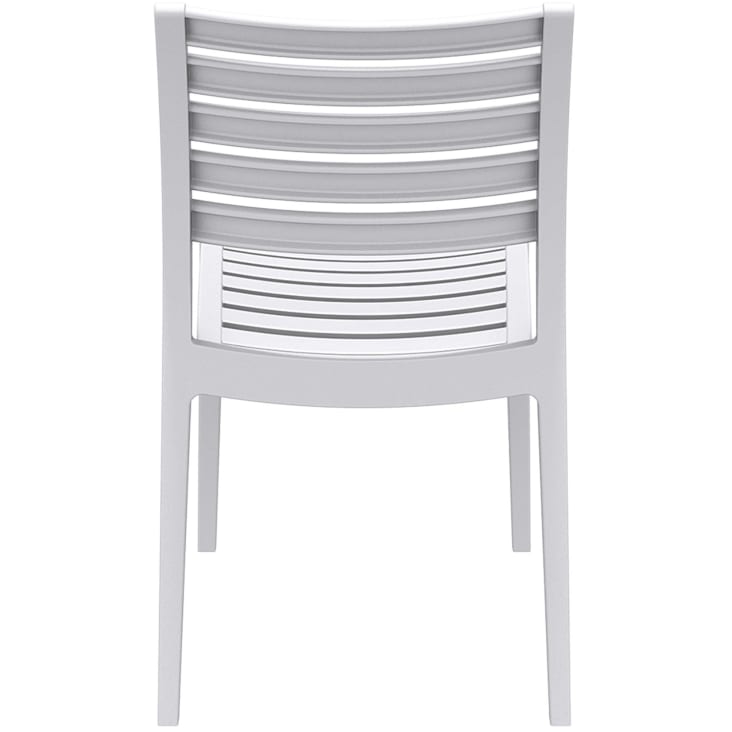 Chaises de jardin Empilable en plastique Blanc-Ares cropped-5