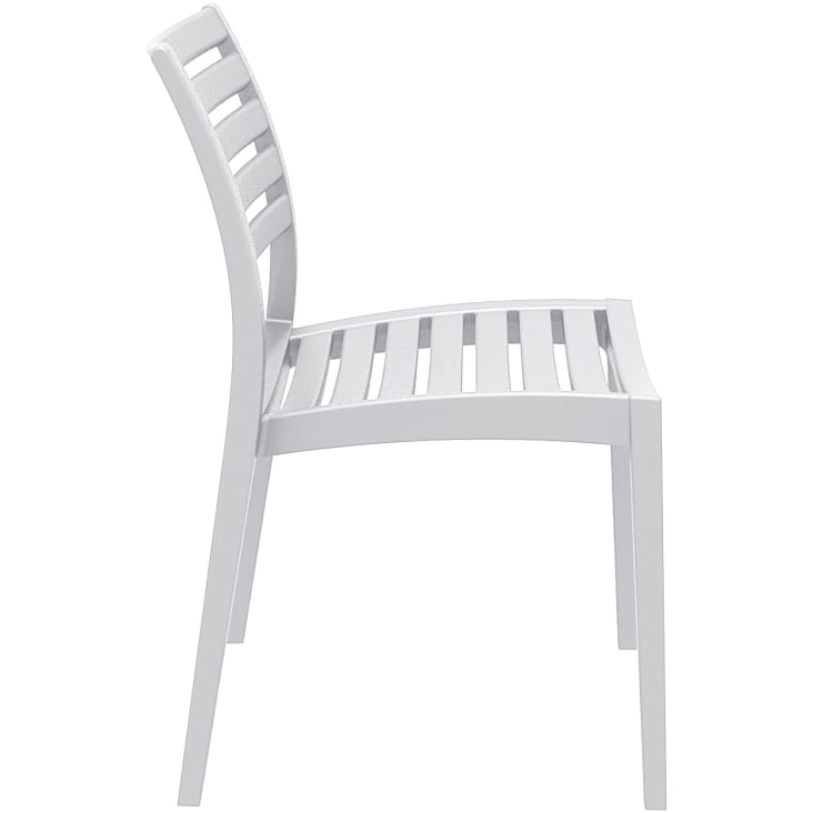 Chaises de jardin Empilable en plastique Blanc-Ares cropped-7