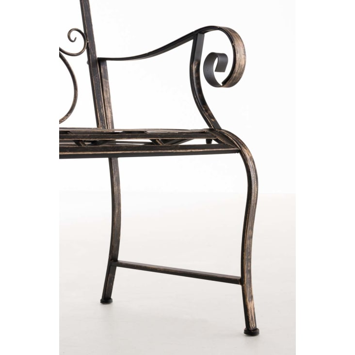 Chaise de jardin avec accoudoirs en métal Bronze-PUNJAB cropped-10